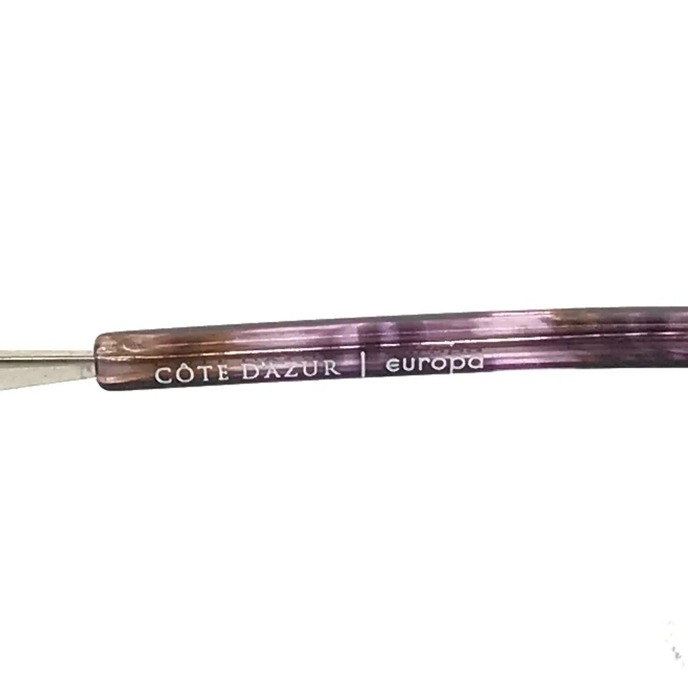 Cote D'azur Eyeglasses Frames CDA-380 C2 Purple Cat Eye Half Rim 53-17-138